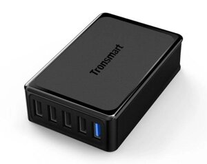Настольное компактное зарядное устройство Tronsmart U5PTA 4- USB VoltiQ и 1-USB быстрая зарядка (Код: