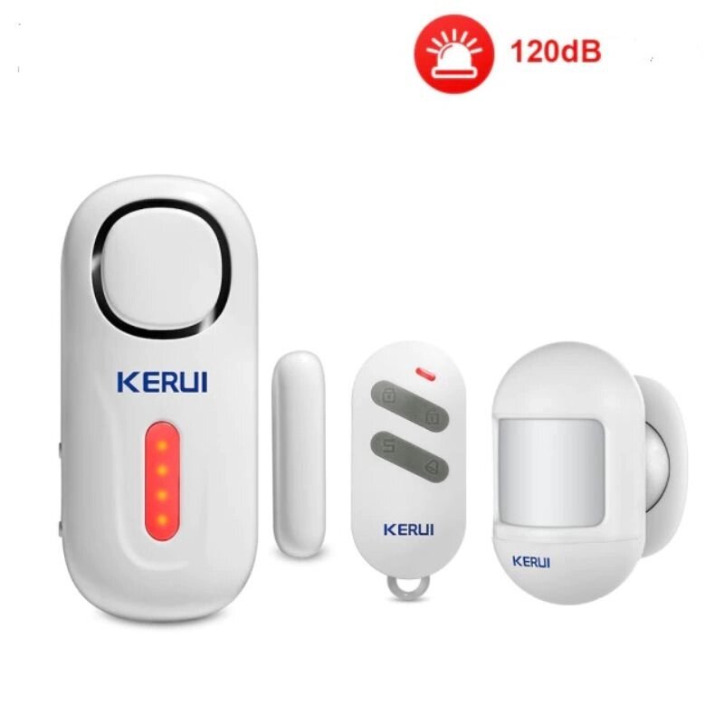 Беспроводная сигнализация KERUI D2 до 120 дБ, для дверей с PIR датчиком движения - интернет магазин