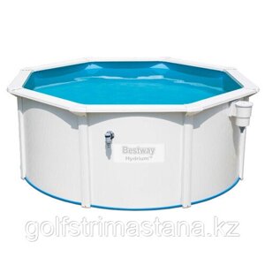 Сборный круглый бассейн Bestway Hydrium 56566 (300x120 см) с песочным фильтром, лестницей и тентом