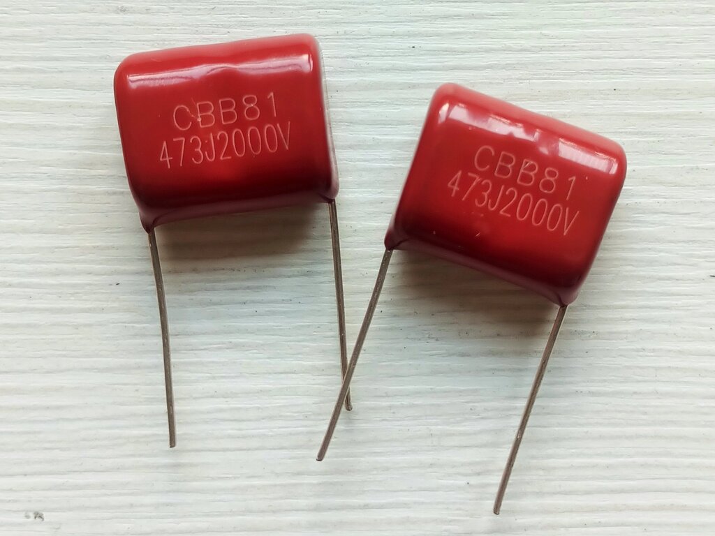 Конденсатор плёночный CBB81 2000V473J 2000V 47nF - заказать