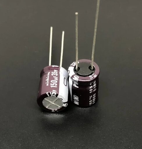 Конденсатор 150mF 35V Elec_cap ( 10x12,5 ) 105*C NICHICON серия PM - выбрать