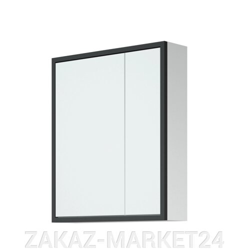 Зеркало-шкаф COROZO "Айрон" 70 черный/белый