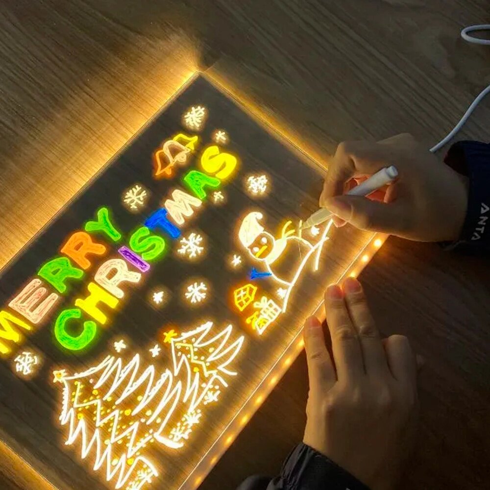 Доска светящаяся LED с подвесом 20х30 см - Интернет магазин тв-азия
