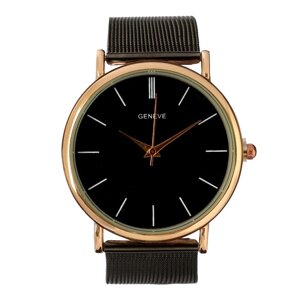 Часы наручные женские 'Ливато'd-3.7 см, черные
