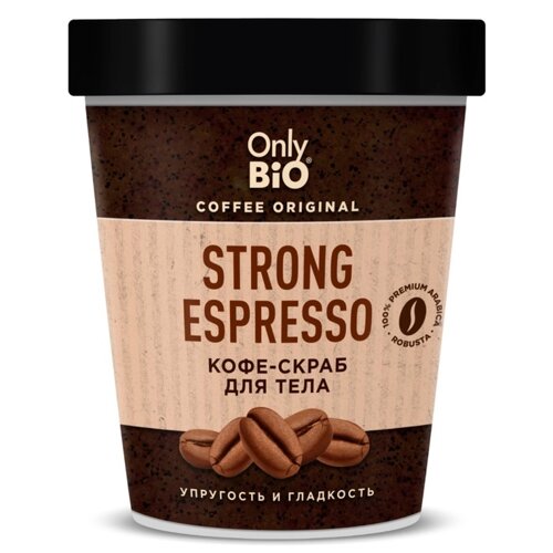 Кофе-скраб для тела Only Bio упругость и гладкость, 230 мл