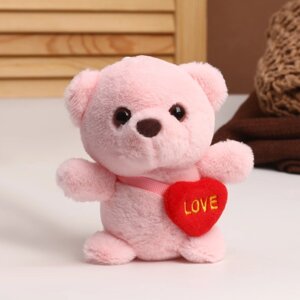 Мягкая игрушка 'Медведь'с сердцем, цвета МИКС