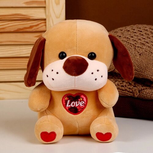 Мягкая игрушка 'Собака'размер 22 см, цвет рыжий