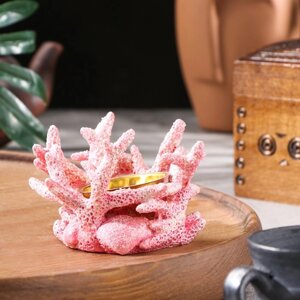 Подставка для благовоний порошковых и конусов 'Коралл'розовый, 6,3х10 см