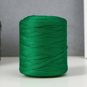 Шнур для вязания 100 полиэфир 5 мм цилиндр, 180 г, 140 м 25 - зеленый