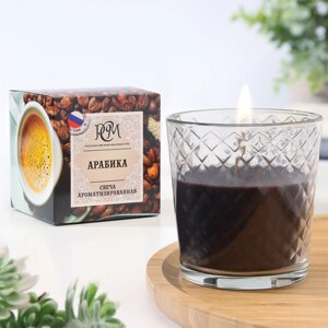 Свеча ароматическая в стакане 'Арабика'подарочная упаковка, 8х8,5 см, 30 ч
