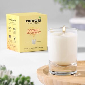 Свеча ароматическая в стакане MEDORI 'Coconut Multifruit'кокос и мультифрукт
