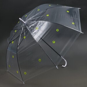 Зонт детский прозрачный с наклейками 'Cмайлики'd90см
