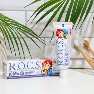 Зубная паста R. O. C. S. для детей, фруктовый рожок, без фтора, 45 г