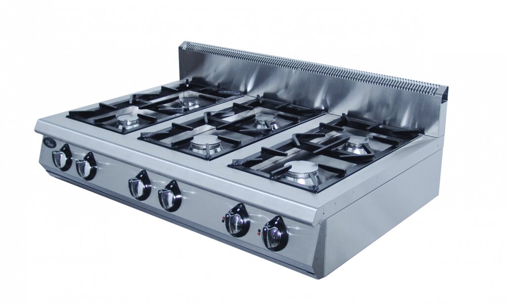 Плита газовая 6-ти горелочная Ф6ПГ/800 (настольная) Grill Master - обзор