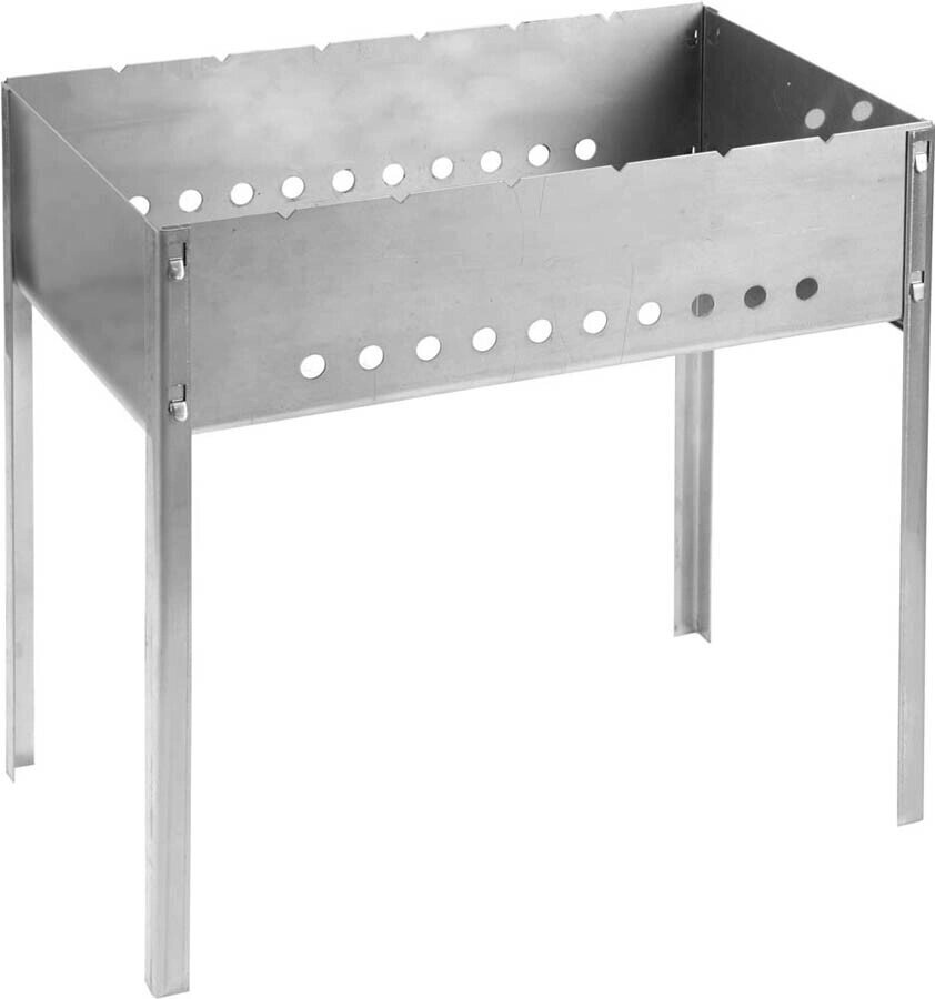 Мангал сборный BARBECUE, GRINDA 500 x 300 x 500 мм, нержавеющая сталь 1.5 мм (427784) - Казахстан