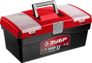 Ящик для инструмента НЕВА-17, ЗУБР 420 х 220 х 180 мм (17"пластиковый (38323-17)