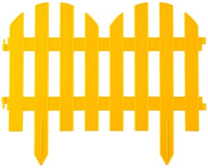 Забор декоративный ПАЛИСАДНИК, Grinda, 28х300 см, желтый (422205-Y)