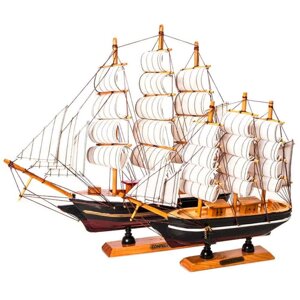 Парусник в миниатюре из дерева «Sailing ships»Большой)