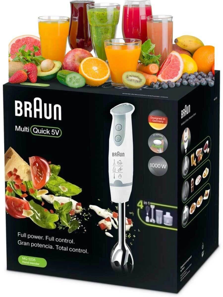 Блендер погружной 4-в-1 с чашей Braun Multiquick 5V MQ5235 - отзывы