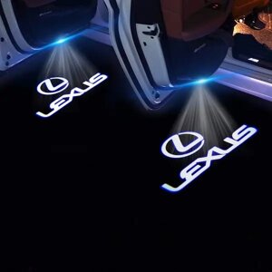 Проектор логотипа автомобиля на асфальт для дверей Welcome lamp {беспроводной комплект из 2шт. Lexus)