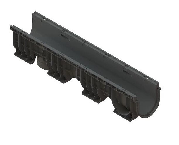 Лоток водоотводный PolyMax Basic DN150 H200 пластик модернизированный от компании ТОО RoofArt - фото 1