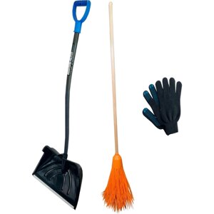 Набор для уборки снега, лопата метла и перчатки № 11