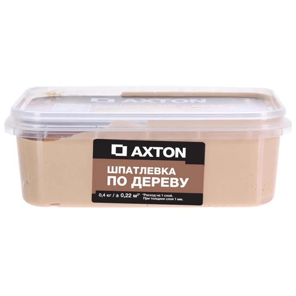 Шпатлёвка Axton для дерева 0,4 кг белое масло - отзывы