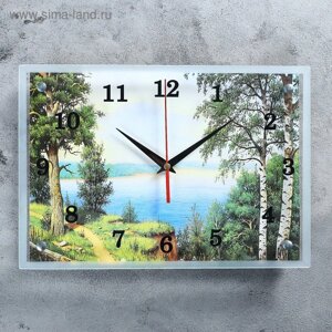 Часы-картина настенные, серия: Природа, "Озеро", 25х35 см