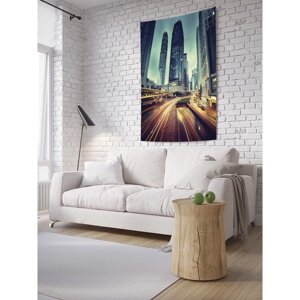 Декоративное панно с фотопечатью «Скорость мегаполиса», вертикальное, размер 100х150 см