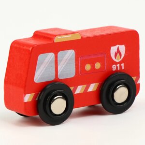 Детская «Пожарная машинка» совместима с набором Ж/Д «Транспорт» 7 3 4,5 см