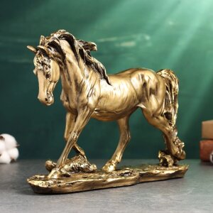 Фигура "Лошадь на камне" 23х33х8см, бронза