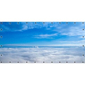 Фотосетка, 314 155 см, с фотопечатью, люверсы шаг 0.3 м, «Выше облаков»