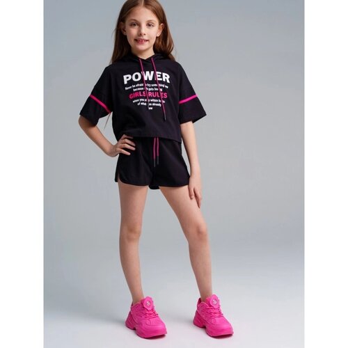 Комплект для девочек: майка, шорты, фуфайка PlayToday, рост 140 см