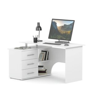 Компьютерный стол «КСТ-09», 1350935744 мм, угловой, угол левый, цвет белый
