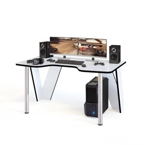 Компьютерный стол «КСТ-116», 1500 900 750 мм, цвет белый / кромка чёрная