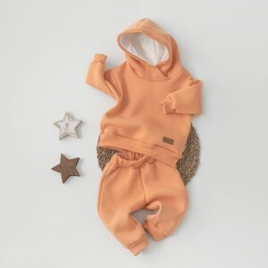 Костюм детский спортивный KinDerLitto «Оверсайз», 2 предмета: худи, штаны, рост 98-104 см, цвет оранжевое солнце