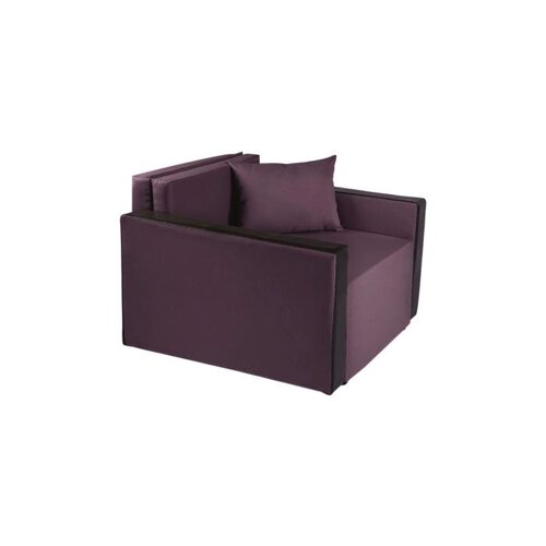 Кресло- кровать "Милена-2" PLUM/Экокожа черная