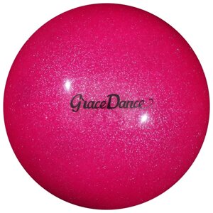 Мяч для художественной гимнастики Grace Dance, d=16,5 см, цвет розовый с блеском