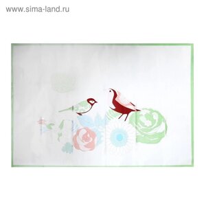 Наклейка на кафельную плитку "Птицы в цветах" 60х90 см