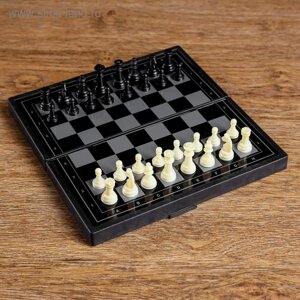 Настольная игра 3 в 1 "Зов"нарды, шахматы, шашки, магнитная доска 19 х 19 см
