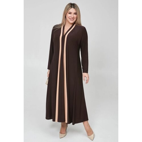 Платье женское, размер 60, цвет тёмно-коричневый