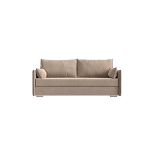 Прямой диван «Сайгон», механизм еврокнижка, велюр, цвет бежевый
