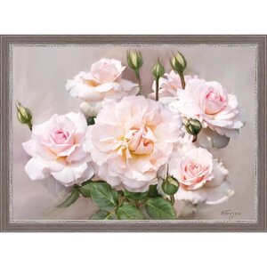 Репродукция картины «Розы флорибунда», 50х70, рама (56-230T)