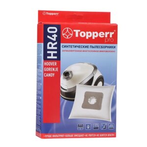 Синтетический пылесборник Topperr HR40 для пылесосов Hoover, 4 шт. 1 фильтр
