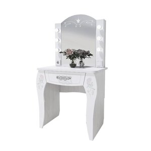 Стол туалетный с подсветкой «Розалия №12», 744 516 1450 мм, цвет лиственница белая