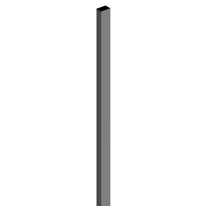 Столб, 60 40 мм, толщина 1.2 мм, высота 2.5м, под бетон, с заглушкой, цвет графит