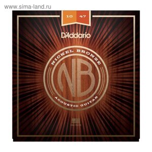 Струны для акустической гитары D'Addario NB1047 Nickel Bronze, Extra Light, 10-47