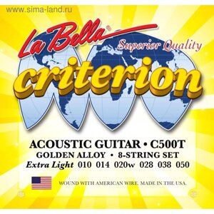 Струны для акустической гитары La Bella C500S Criterion, Light, 12-52