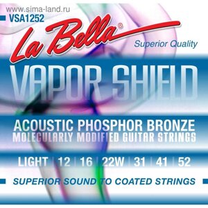 Струны для акустической гитары La Bella VSA1252 Vapor Shield 12-52