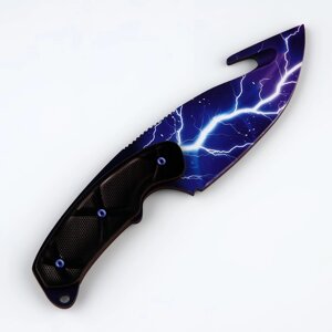 Сувенир деревянный нож с лезвием крюком «Молния», 22 см